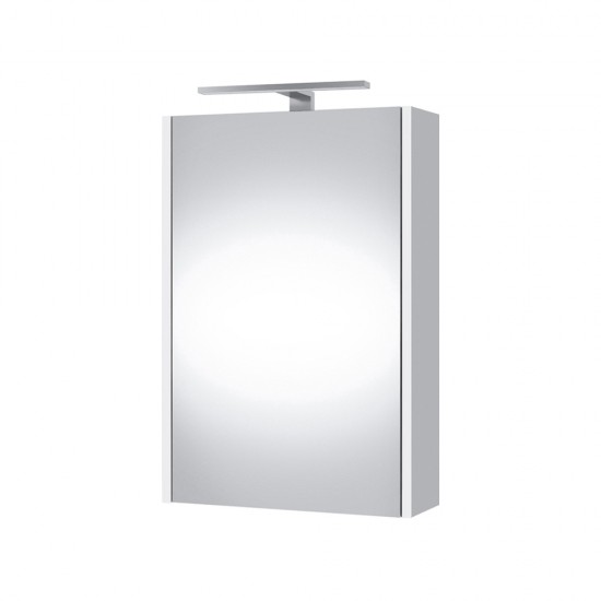 Veidrodinė spintelė Riva SV45DZ 46 cm balta, su apšvietimu