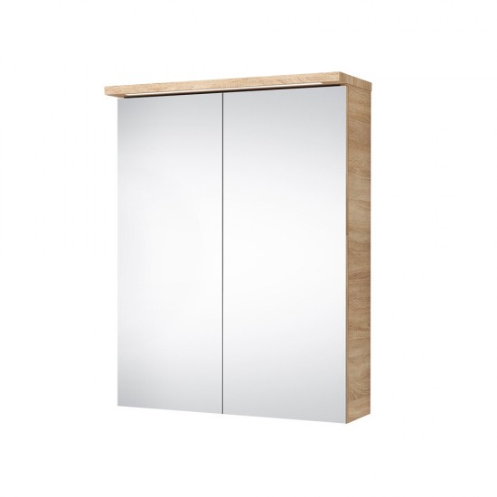 Veidrodinė spintelė Riva SV50-9K 48 cm Sonoma Oak, su apšvietimu