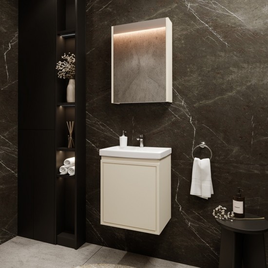 Veidrodinė spintelė Riva SV50A-5 48 cm Beige matinė