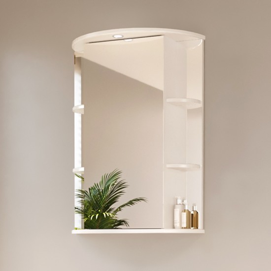 Veidrodinė spintelė Riva SV55-1 55 cm balta, su apšvietimu