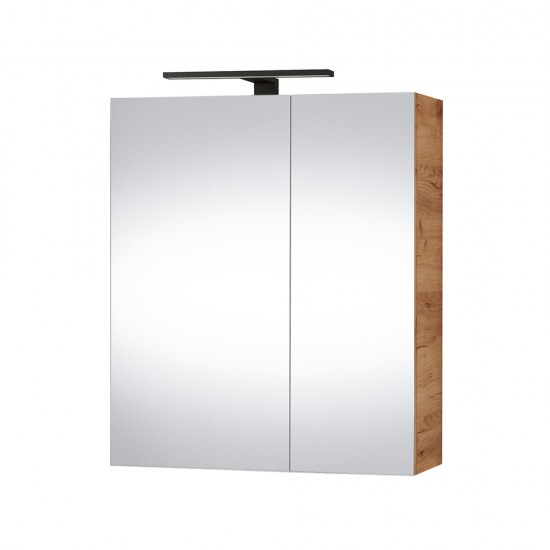 Veidrodinė spintelė Riva SV60C-2 60 cm Gold Graft Oak, su apšvietimu