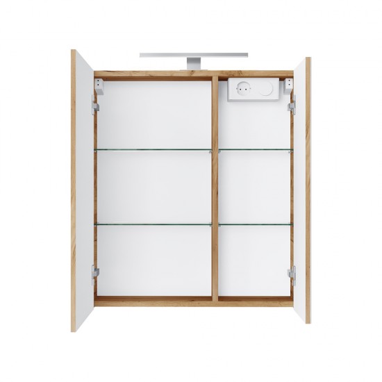 Veidrodinė spintelė Riva SV60C-2 60 cm Gold Graft Oak, su apšvietimu