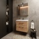 Veidrodinė spintelė Riva SV60C-2 60 cm Gold Graft Oak, su apšvietimu