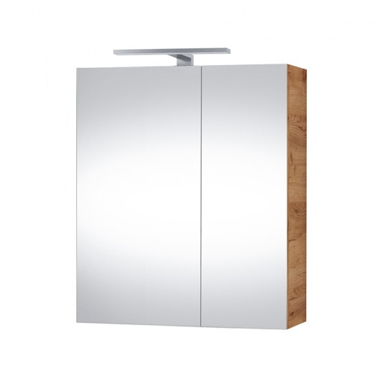Veidrodinė spintelė Riva SV60C-2 60 cm Gold Graft Oak, su apšvietimu