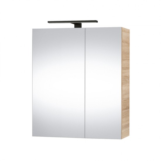 Veidrodinė spintelė Riva SV60C-2 60 cm Sonoma Oak, su apšvietimu