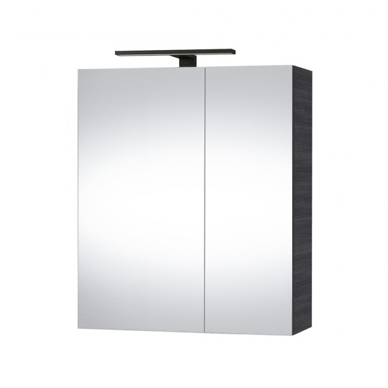 Veidrodinė spintelė Riva SV60C-2 60 cm Woodflow Ash, su apšvietimu