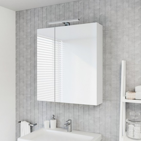 Veidrodinė spintelė Riva SV61-2 60 cm balta, su apšvietimu