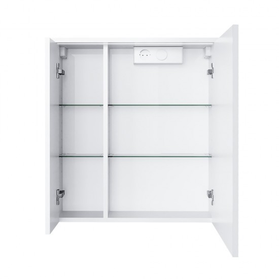 Veidrodinė spintelė Riva SV61F 60 cm balta matinė, su apšvietimu