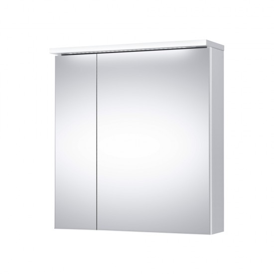 Veidrodinė spintelė Riva SV61F 60 cm balta matinė, su apšvietimu
