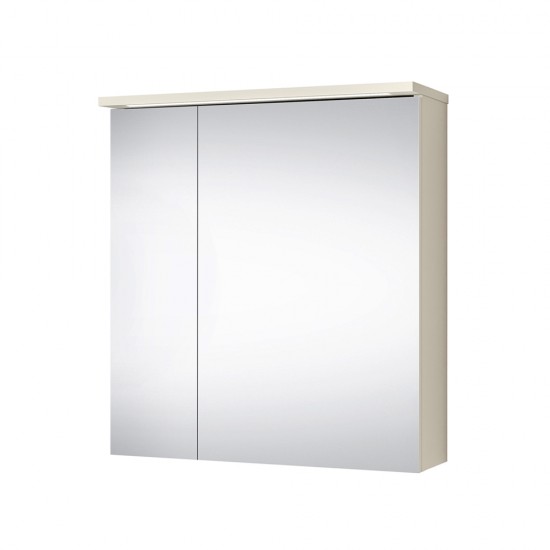 Veidrodinė spintelė Riva SV61F 60 cm Beige matinė, su apšvietimu