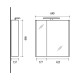 Veidrodinė spintelė Riva SV64E 64 cm Sonoma Oak, su apšvietimu
