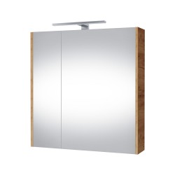Veidrodinė spintelė Riva SV64E 64 cm Gold Craft Oak, su apšvietimu