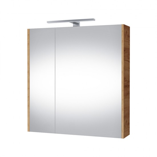 Veidrodinė spintelė Riva SV64E 64 cm Gold Craft Oak, su apšvietimu