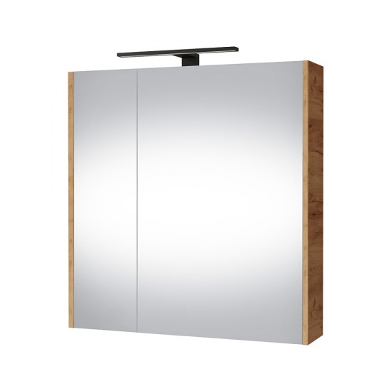 Veidrodinė spintelė Riva SV64E 64 cm Gold Craft Oak, su apšvietimu