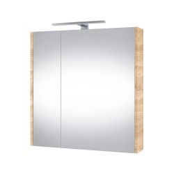 Veidrodinė spintelė Riva SV64E 64 cm Sonoma Oak, su apšvietimu