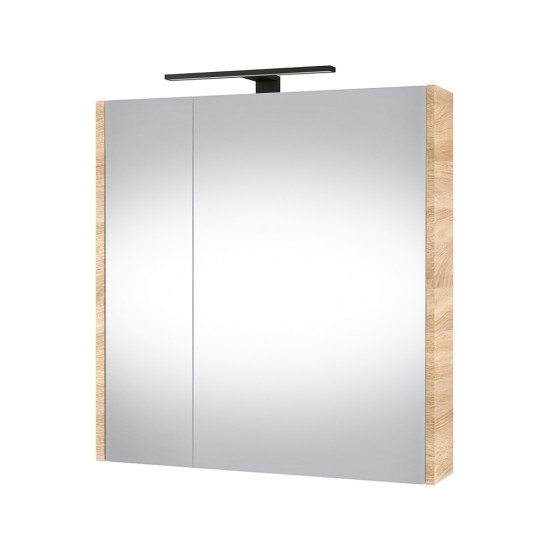 Veidrodinė spintelė Riva SV64E 64 cm Sonoma Oak, su apšvietimu