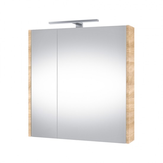 Veidrodinė spintelė Riva SV64E 64 cm Sonoma Oak, su apšvietimu