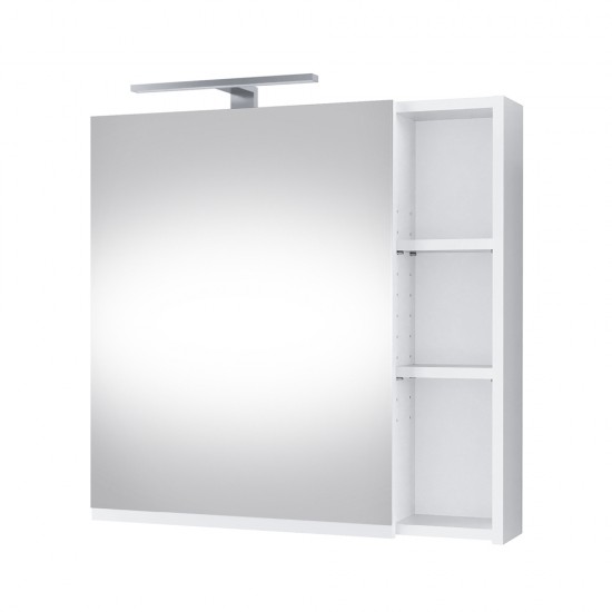Veidrodinė spintelė Riva SV70-6 68 cm balta matinė, su apšvietimu
