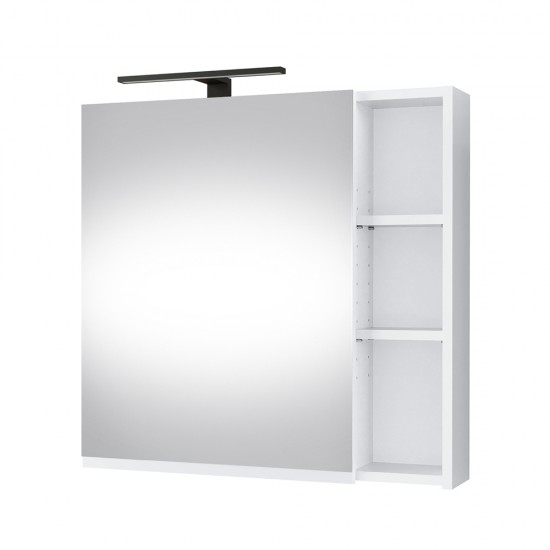 Veidrodinė spintelė Riva SV70-6 68 cm balta matinė, su apšvietimu