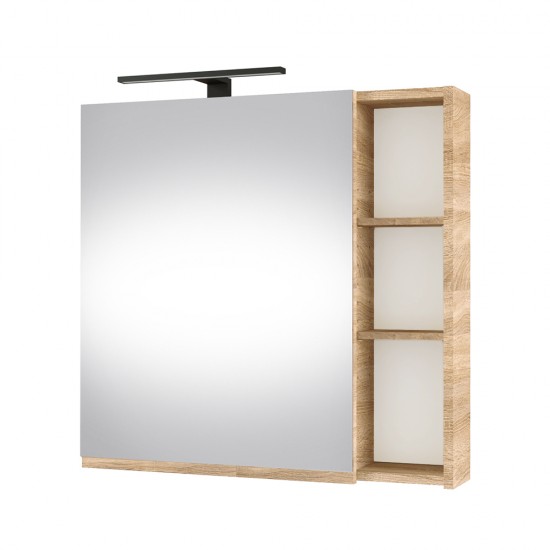 Veidrodinė spintelė Riva SV70-6 68 cm Gold Craft Oak, su apšvietimu