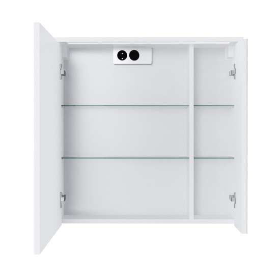 Veidrodinė spintelė Riva SV70F 68cm balta matinė, su apšvietimu