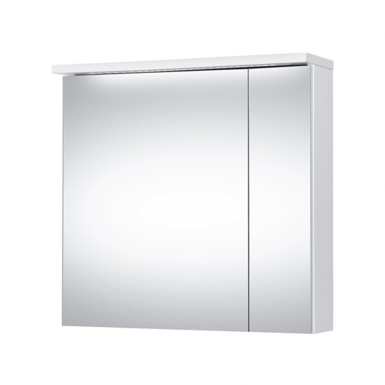 Veidrodinė spintelė Riva SV70F 68cm balta matinė, su apšvietimu