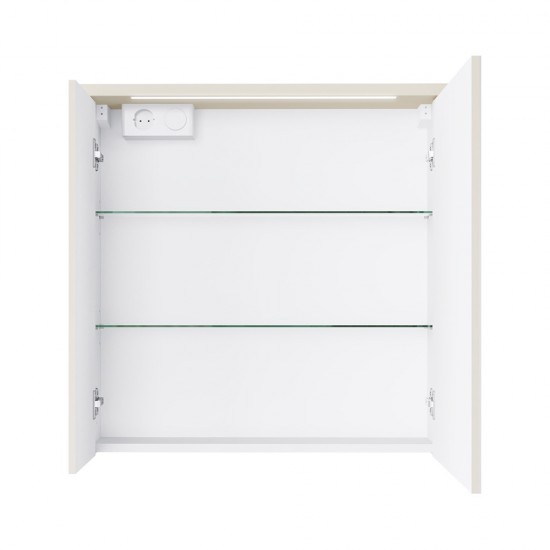 Veidrodinė spintelė Riva SV70RV-2 68cm Beige matinė, su apšvietimu