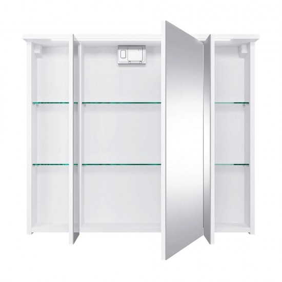 Veidrodinė spintelė Riva SV80-3 80 cm balta, su apšvietimu