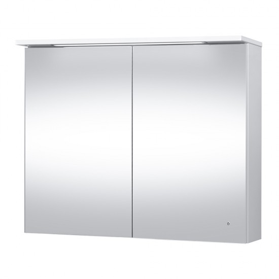 Veidrodinė spintelė Riva SV90-2 89 cm balta, su apšvietimu