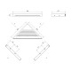 Lentynėlė voniai RAVAK Shelf Slim C juoda / chromas