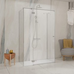 Dušo kabina Radaway Torrenta KDJ + S 100 x 90 cm blizgus chromas, skaidrus stiklas