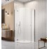 Dušo kabina Radaway Torrenta PDJ 80 x 80 cm blizgus chromas, skaidrus stiklas, kairės pusės