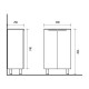 Ūkinė spintelė Riva UA50RV-3 50 cm balta, pastatoma 