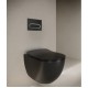 WC Uni Chrome RimOFF RAVAK pakabinamas unitazas +  lėto užsidarymo dangtis juodas matinis