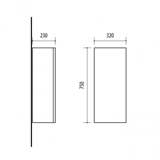 Ūkinė spintelė Riva UA32-11 32 cm Sonoma Oak
