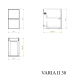 Spintelė voniai Blu Varia II 120 cm su praustuvu
