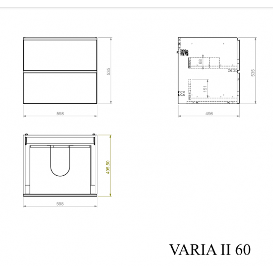 Spintelė voniai Blu Varia II 120 cm su praustuvu