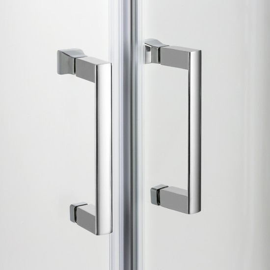 Dušo kabina New Trendy Varia DS 100 x 80 x 190 cm blizgus chromas, skaidrus stiklas