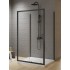 Dušo kabina New Trendy Varia DS1 100 x 80 x 200 cm juoda matinė, skaidrus stiklas