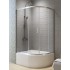 Dušo kabina New Trendy Varia PS 100 x 80 x 165 cm blizgus chromas, skaidrus stiklas, kairės pusės