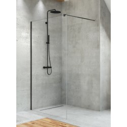 Dušo sienelė New Trendy Velio 90 x 200 cm juoda matinė